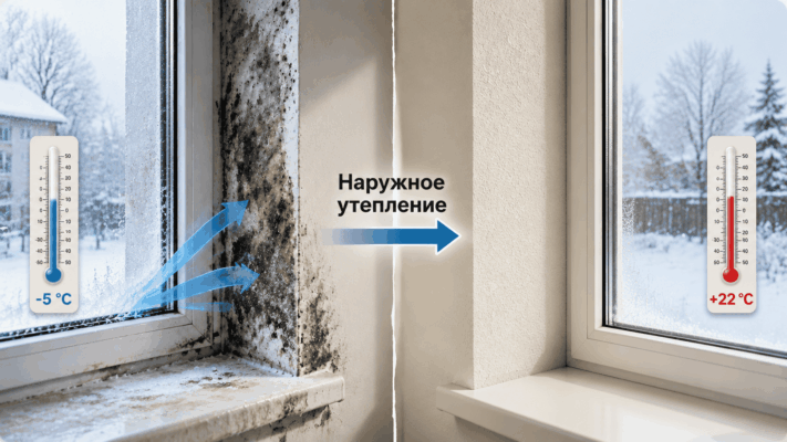 Наружное утепление откосов: когда без него не обойтись и какие материалы выбрать